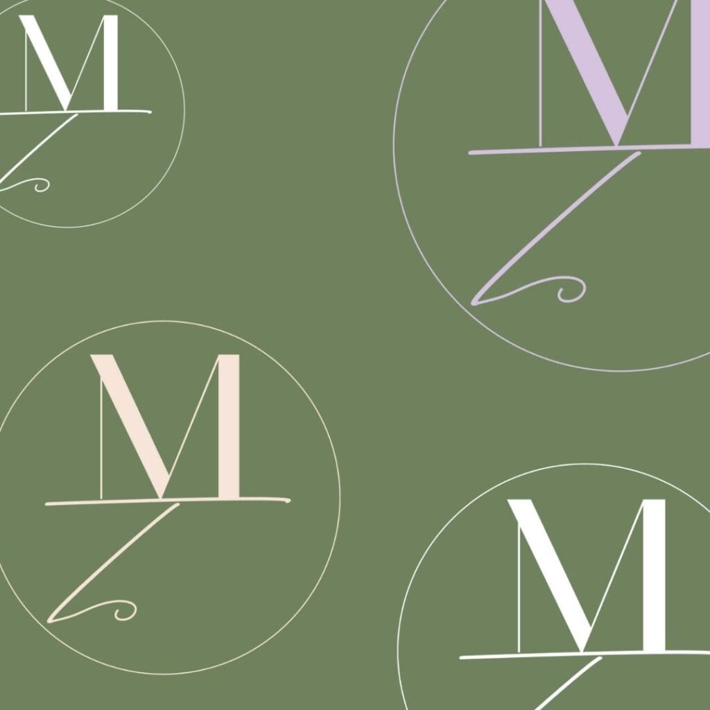 toissijainen logo eri brändiväreissä vihreällä taustalla