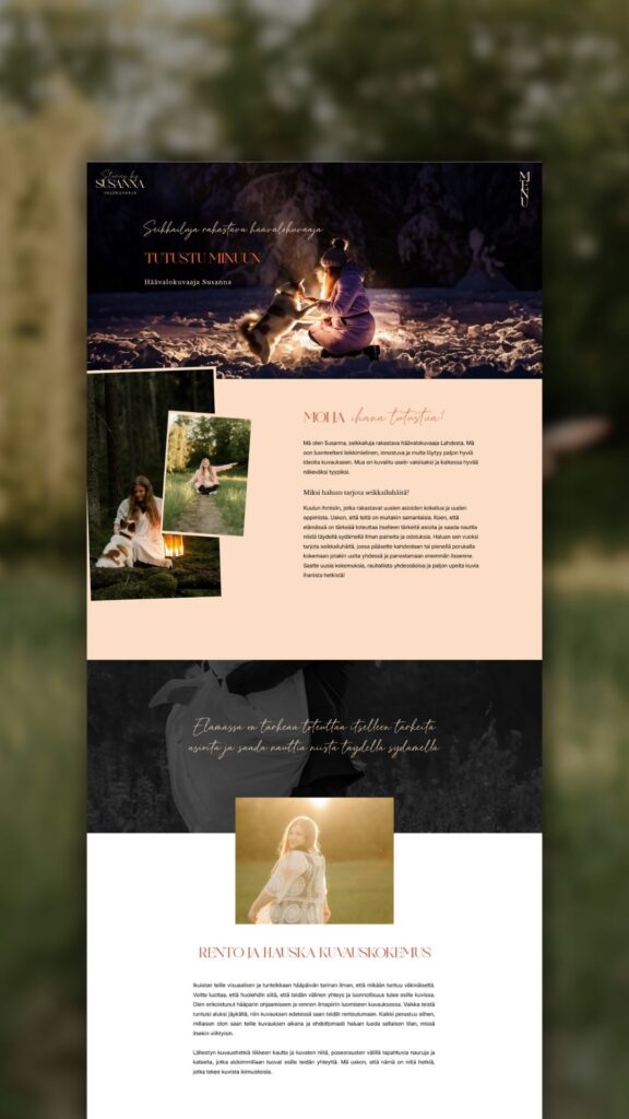 Stories by Susanna minusta sivu kokonaisuudessaan ruutukaappauksena