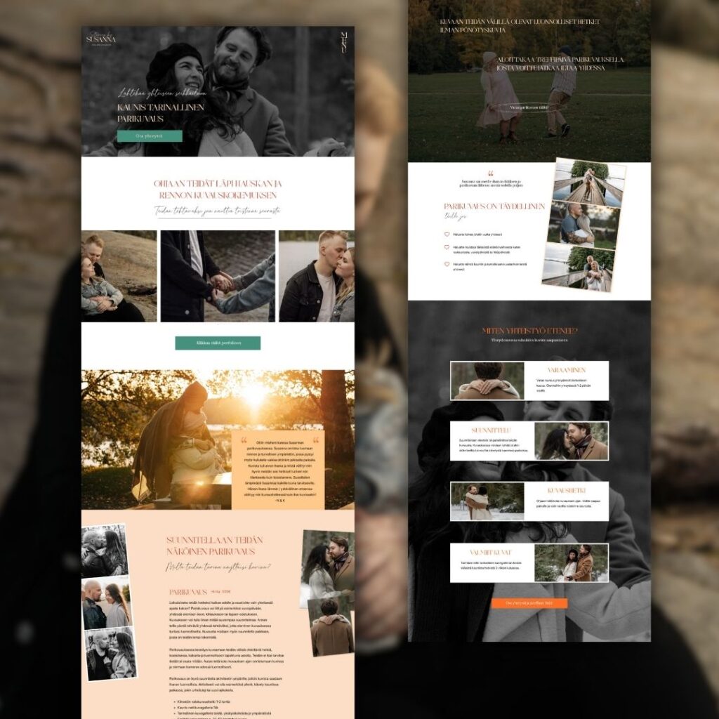 Stories by Susanna parikuvaus -sivu kokoanaisuudessaan ruutukaappauksena