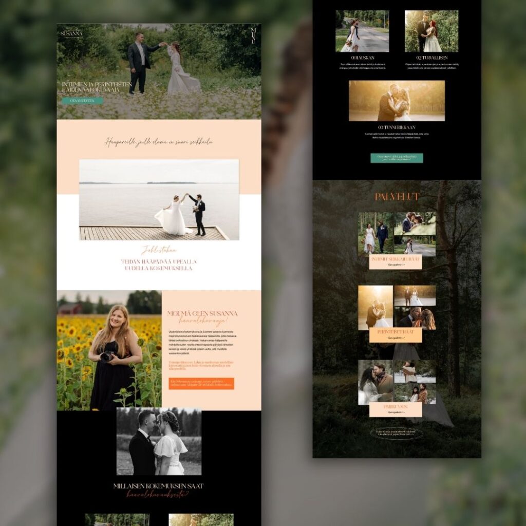 Stories by Susanna etusivu kokonaisuudessaan ruutukaappauksena